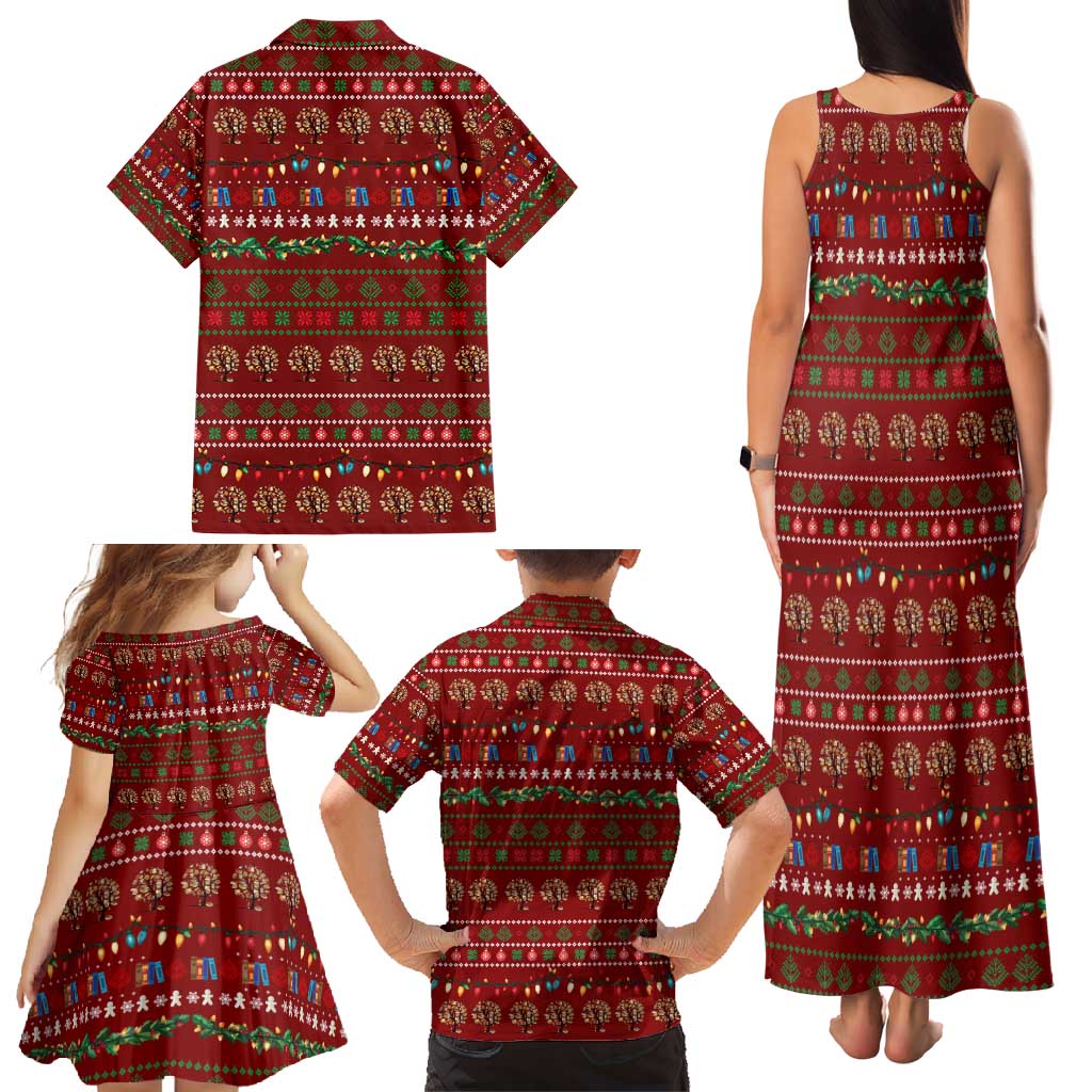 All I Want For Christmas Is Books Christmas Family Matching Tank Maxi Dress and Hawaiian Shirt Xmas Holiday Patterns - Wonder Print Shop