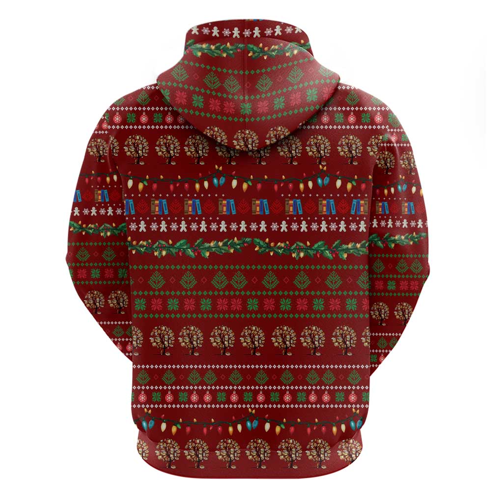 All I Want For Christmas Is Books Christmas Hoodie Xmas Holiday Patterns - Wonder Print Shop