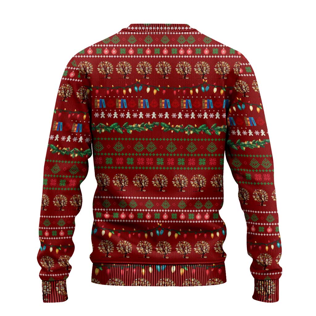 All I Want For Christmas Is Books Christmas Ugly Christmas Sweater Xmas Holiday Patterns - Wonder Print Shop