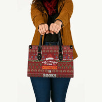 All I Want For Christmas Is Books Christmas Leather Bag Xmas Holiday Patterns - Wonder Print Shop