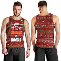 All I Want For Christmas Is Books Christmas Men Tank Top Xmas Holiday Patterns - Wonder Print Shop