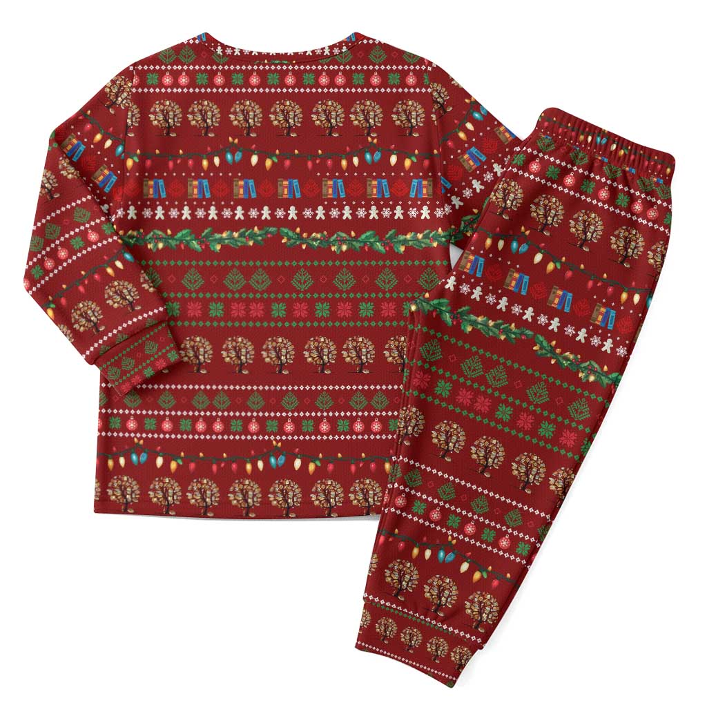 All I Want For Christmas Is Books Christmas Pajama Set Xmas Holiday Patterns - Wonder Print Shop