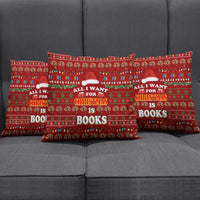 All I Want For Christmas Is Books Christmas Pillow Cover Xmas Holiday Patterns - Wonder Print Shop