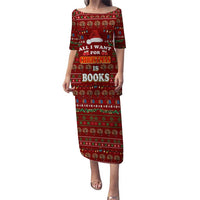 All I Want For Christmas Is Books Christmas Puletasi Xmas Holiday Patterns - Wonder Print Shop