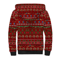 All I Want For Christmas Is Books Christmas Sherpa Hoodie Xmas Holiday Patterns - Wonder Print Shop