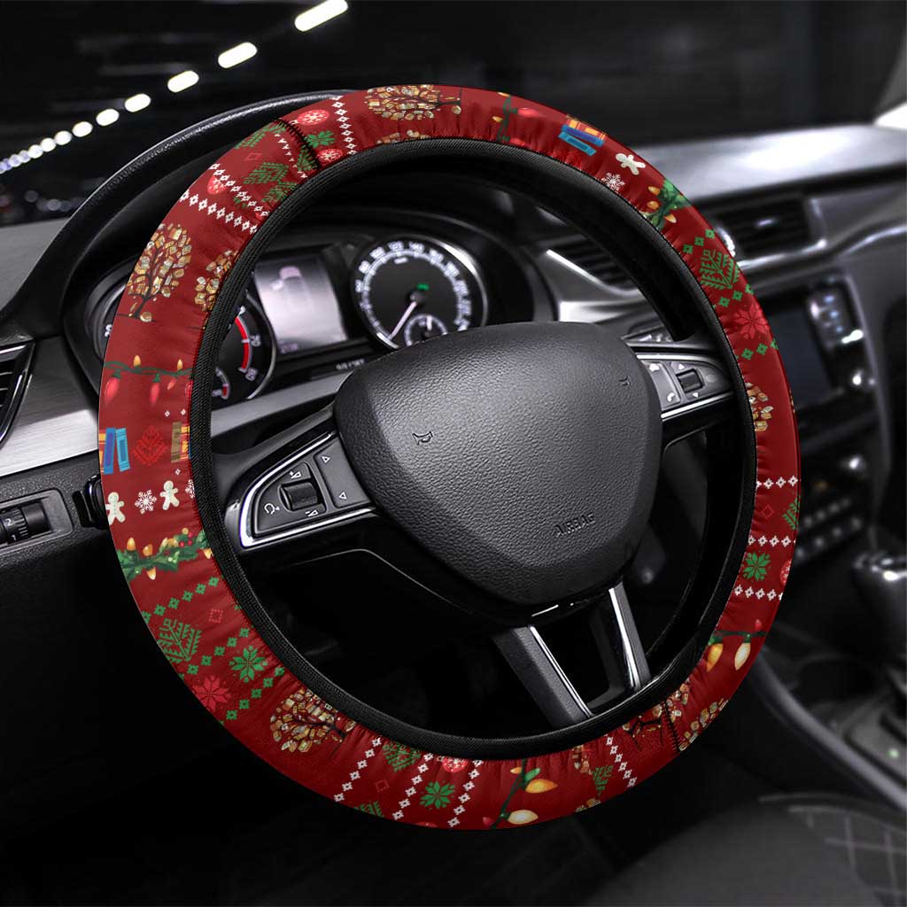 All I Want For Christmas Is Books Christmas Steering Wheel Cover Xmas Holiday Patterns - Wonder Print Shop