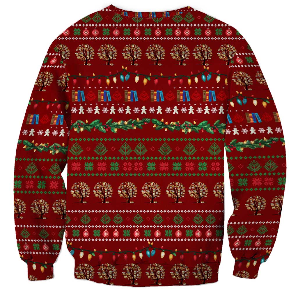 All I Want For Christmas Is Books Christmas Sweatshirt Xmas Holiday Patterns - Wonder Print Shop