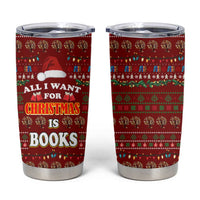 All I Want For Christmas Is Books Christmas Tumbler Cup Xmas Holiday Patterns - Wonder Print Shop
