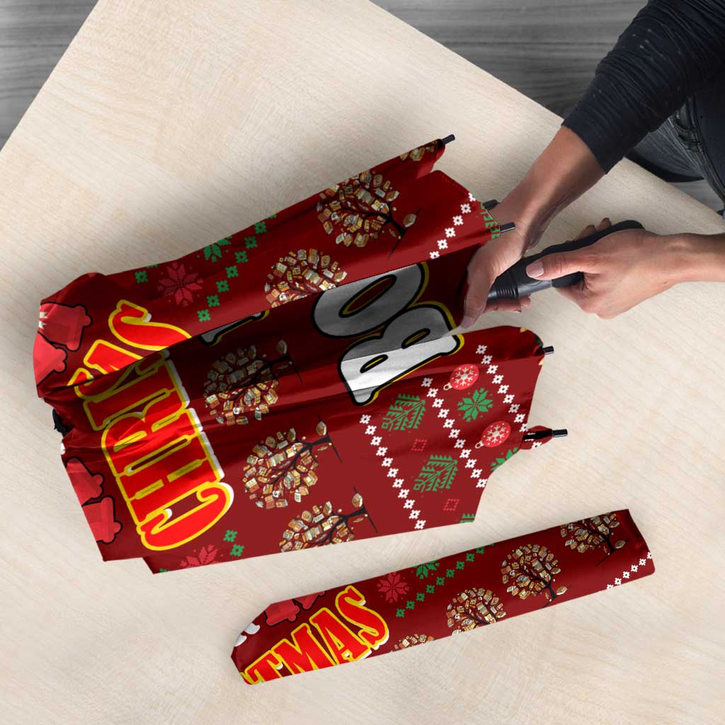 All I Want For Christmas Is Books Christmas Umbrella Xmas Holiday Patterns - Wonder Print Shop