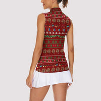 All I Want For Christmas Is Books Christmas Women Sleeveless Polo Shirt Xmas Holiday Patterns - Wonder Print Shop