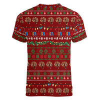All I Want For Christmas Is Books Christmas Women V-Neck T-Shirt Xmas Holiday Patterns - Wonder Print Shop