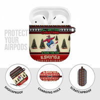 All I Want For Christmas Is Skiing Christmas AirPods Case Xmas Holiday Patterns - Wonder Print Shop