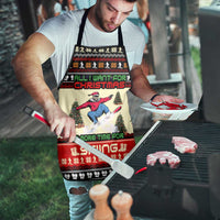All I Want For Christmas Is Skiing Christmas Apron Xmas Holiday Patterns - Wonder Print Shop