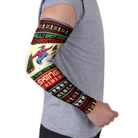 All I Want For Christmas Is Skiing Christmas Arm Sleeves Xmas Holiday Patterns - Wonder Print Shop