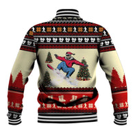 All I Want For Christmas Is Skiing Christmas Baseball Jacket Xmas Holiday Patterns - Wonder Print Shop