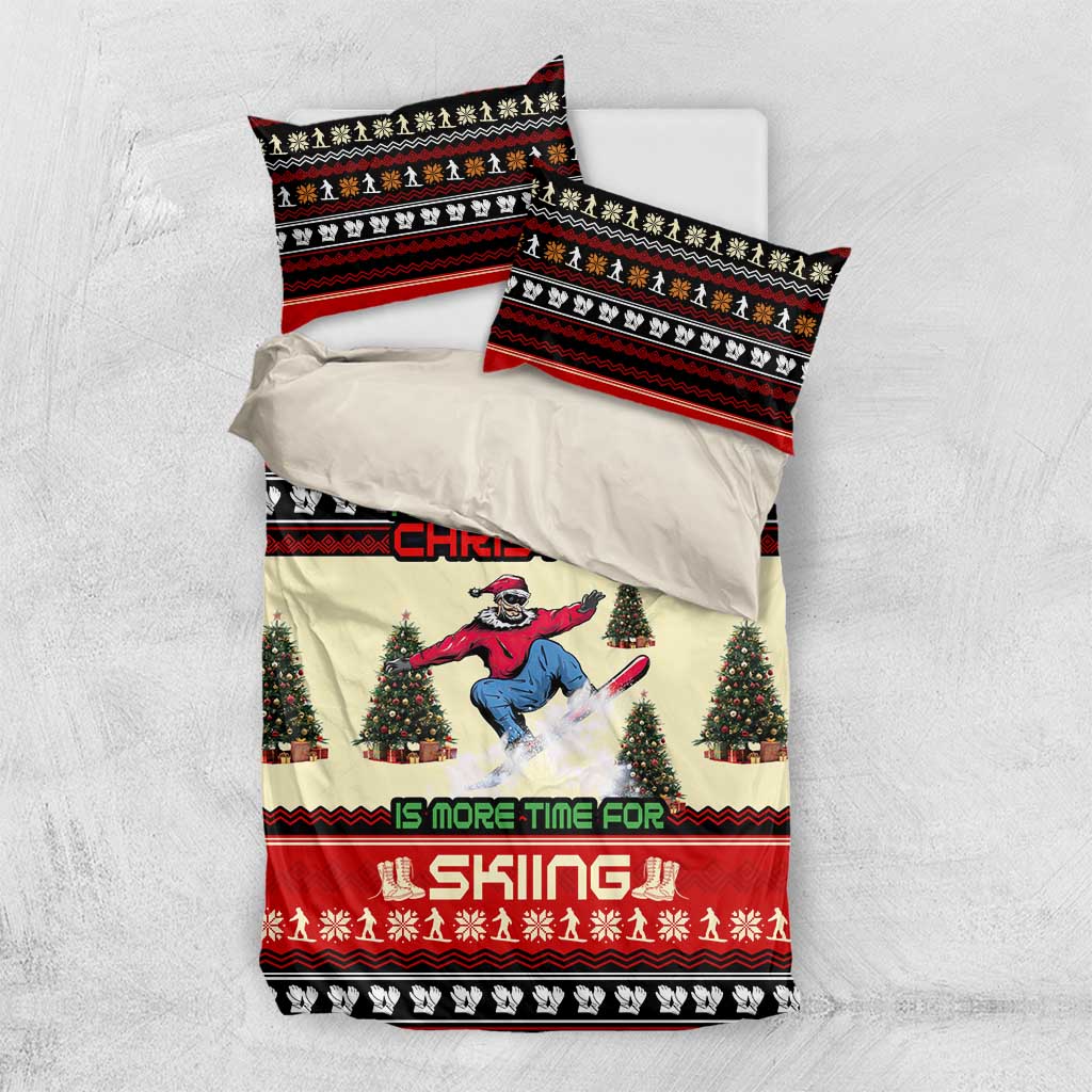 All I Want For Christmas Is Skiing Christmas Bedding Set Xmas Holiday Patterns - Wonder Print Shop