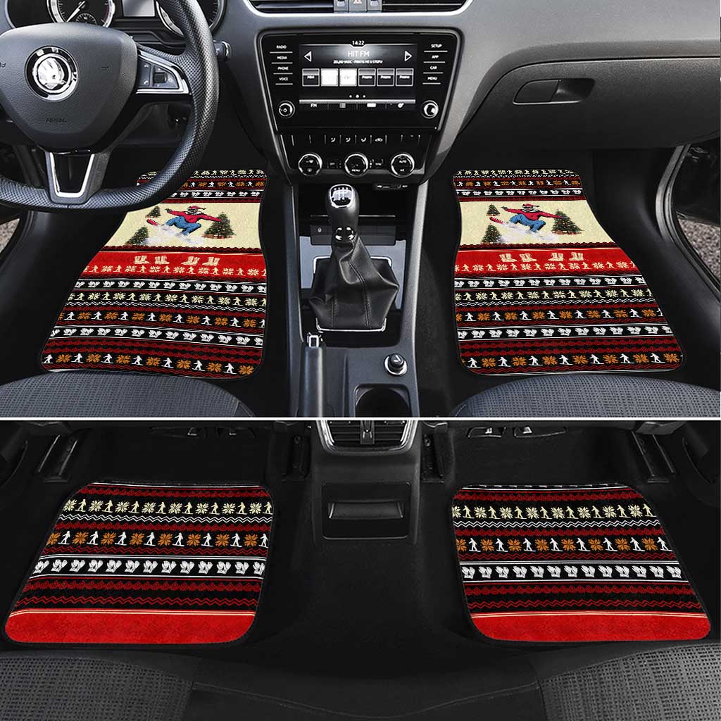 All I Want For Christmas Is Skiing Christmas Car Mats Xmas Holiday Patterns - Wonder Print Shop