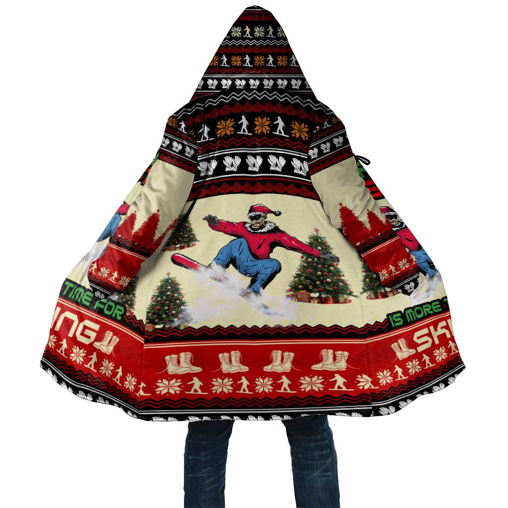 All I Want For Christmas Is Skiing Christmas Cloak Xmas Holiday Patterns - Wonder Print Shop