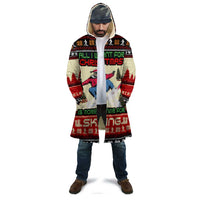 All I Want For Christmas Is Skiing Christmas Cloak Xmas Holiday Patterns - Wonder Print Shop