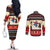 All I Want For Christmas Is Skiing Christmas Couples Matching Off The Shoulder Long Sleeve Dress and Long Sleeve Button Shirt Xmas Holiday Patterns - Wonder Print Shop