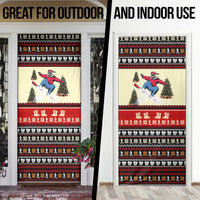 All I Want For Christmas Is Skiing Christmas Door Cover Xmas Holiday Patterns - Wonder Print Shop