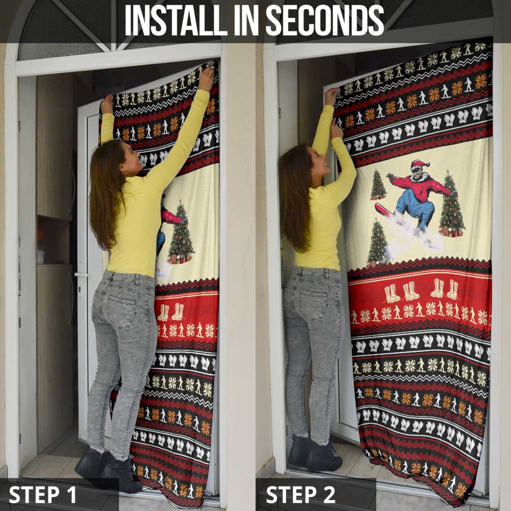 All I Want For Christmas Is Skiing Christmas Door Cover Xmas Holiday Patterns - Wonder Print Shop