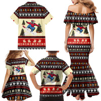 All I Want For Christmas Is Skiing Christmas Family Matching Mermaid Dress and Hawaiian Shirt Xmas Holiday Patterns - Wonder Print Shop