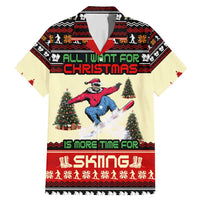 All I Want For Christmas Is Skiing Christmas Family Matching Mermaid Dress and Hawaiian Shirt Xmas Holiday Patterns - Wonder Print Shop
