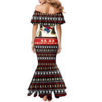 All I Want For Christmas Is Skiing Christmas Family Matching Mermaid Dress and Hawaiian Shirt Xmas Holiday Patterns - Wonder Print Shop