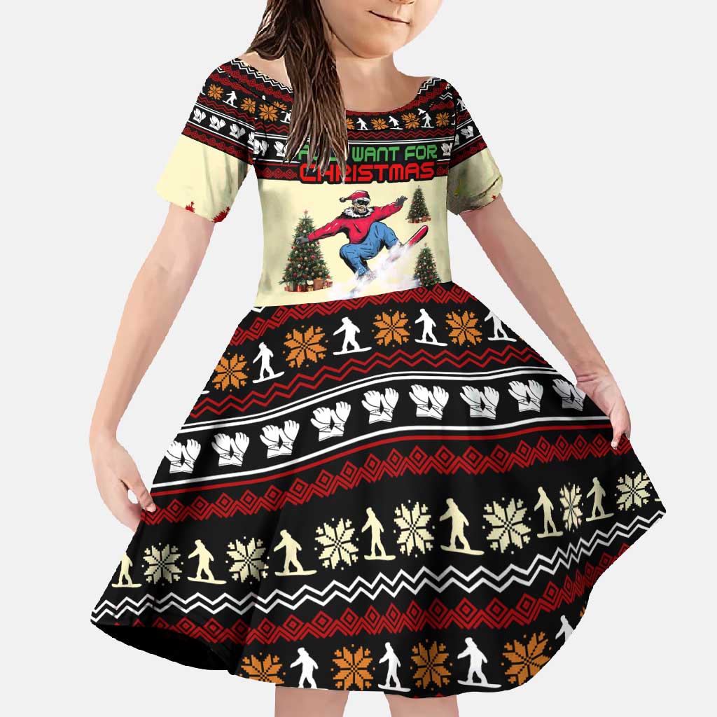All I Want For Christmas Is Skiing Christmas Family Matching Off Shoulder Maxi Dress and Hawaiian Shirt Xmas Holiday Patterns - Wonder Print Shop