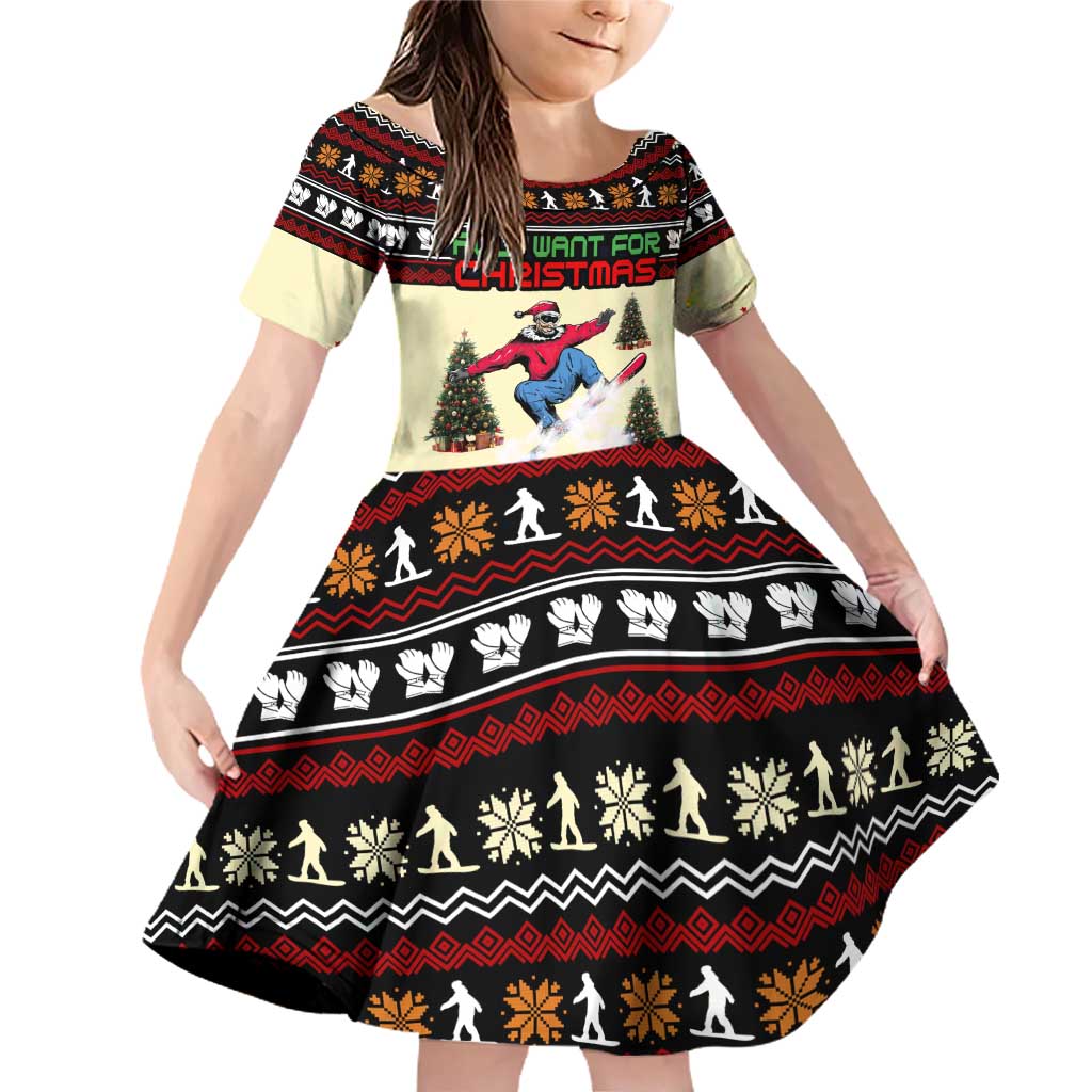 All I Want For Christmas Is Skiing Christmas Family Matching Off Shoulder Short Dress and Hawaiian Shirt Xmas Holiday Patterns - Wonder Print Shop