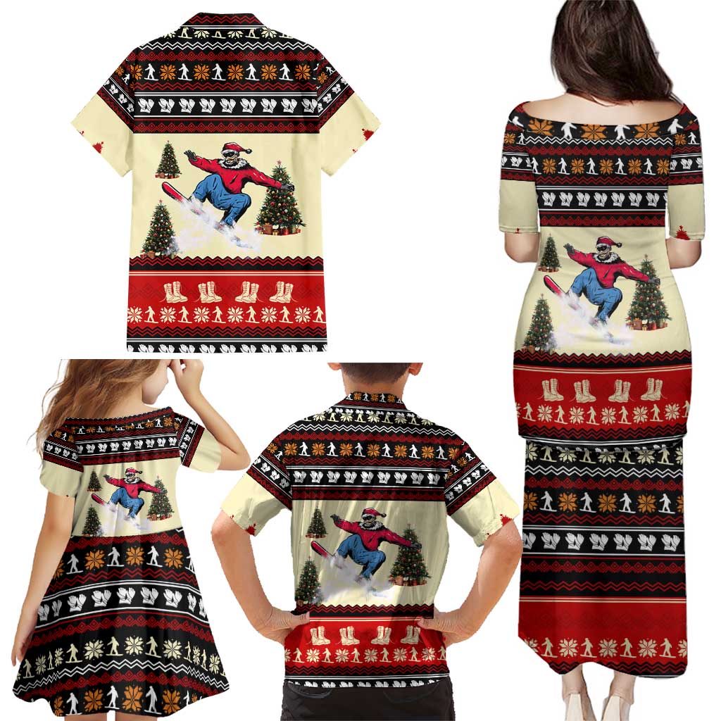All I Want For Christmas Is Skiing Christmas Family Matching Puletasi and Hawaiian Shirt Xmas Holiday Patterns - Wonder Print Shop