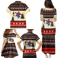 All I Want For Christmas Is Skiing Christmas Family Matching Puletasi and Hawaiian Shirt Xmas Holiday Patterns - Wonder Print Shop