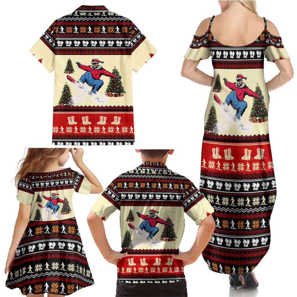 All I Want For Christmas Is Skiing Christmas Family Matching Summer Maxi Dress and Hawaiian Shirt Xmas Holiday Patterns - Wonder Print Shop