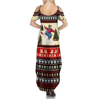 All I Want For Christmas Is Skiing Christmas Family Matching Summer Maxi Dress and Hawaiian Shirt Xmas Holiday Patterns - Wonder Print Shop