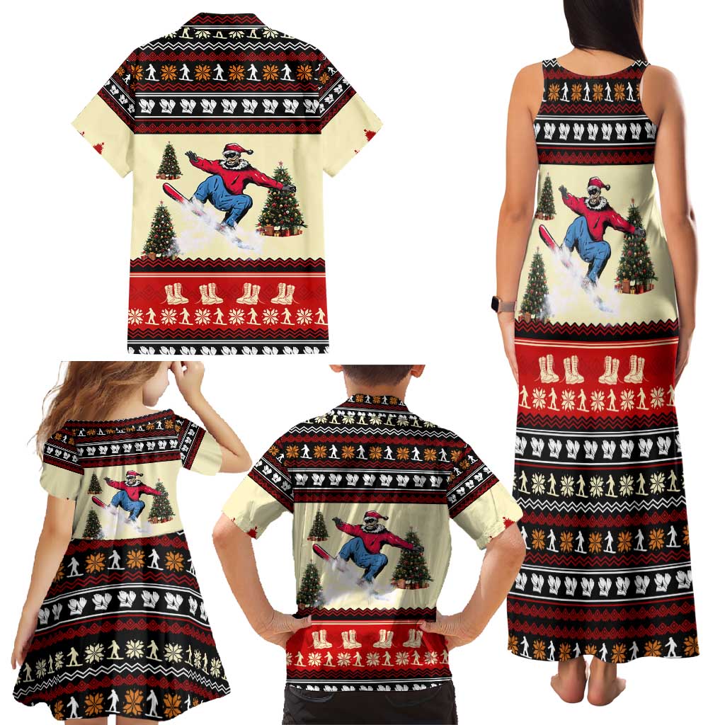 All I Want For Christmas Is Skiing Christmas Family Matching Tank Maxi Dress and Hawaiian Shirt Xmas Holiday Patterns - Wonder Print Shop