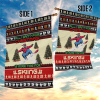 All I Want For Christmas Is Skiing Christmas Garden Flag Xmas Holiday Patterns - Wonder Print Shop