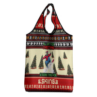 All I Want For Christmas Is Skiing Christmas Grocery Bag Xmas Holiday Patterns - Wonder Print Shop
