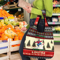 All I Want For Christmas Is Skiing Christmas Grocery Bag Xmas Holiday Patterns - Wonder Print Shop