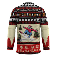 All I Want For Christmas Is Skiing Christmas Hockey Jersey Xmas Holiday Patterns - Wonder Print Shop