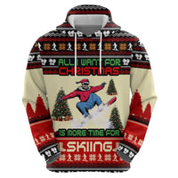 All I Want For Christmas Is Skiing Christmas Hoodie Xmas Holiday Patterns - Wonder Print Shop