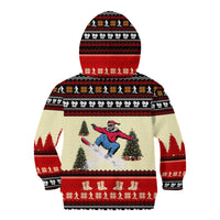 All I Want For Christmas Is Skiing Christmas Kid Hoodie Xmas Holiday Patterns - Wonder Print Shop
