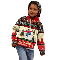 All I Want For Christmas Is Skiing Christmas Kid Hoodie Xmas Holiday Patterns - Wonder Print Shop