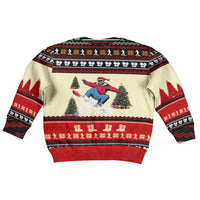 All I Want For Christmas Is Skiing Christmas Kid Ugly Christmas Sweater Xmas Holiday Patterns - Wonder Print Shop