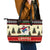 All I Want For Christmas Is Skiing Christmas Leather Tote Bag Xmas Holiday Patterns - Wonder Print Shop