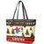 All I Want For Christmas Is Skiing Christmas Leather Tote Bag Xmas Holiday Patterns - Wonder Print Shop