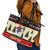 All I Want For Christmas Is Skiing Christmas Leather Tote Bag Xmas Holiday Patterns - Wonder Print Shop
