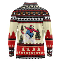 All I Want For Christmas Is Skiing Christmas Long Sleeve Polo Shirt Xmas Holiday Patterns - Wonder Print Shop