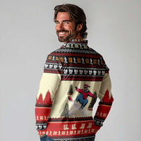 All I Want For Christmas Is Skiing Christmas Long Sleeve Polo Shirt Xmas Holiday Patterns - Wonder Print Shop
