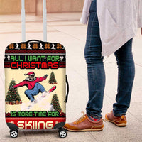 All I Want For Christmas Is Skiing Christmas Luggage Cover Xmas Holiday Patterns - Wonder Print Shop